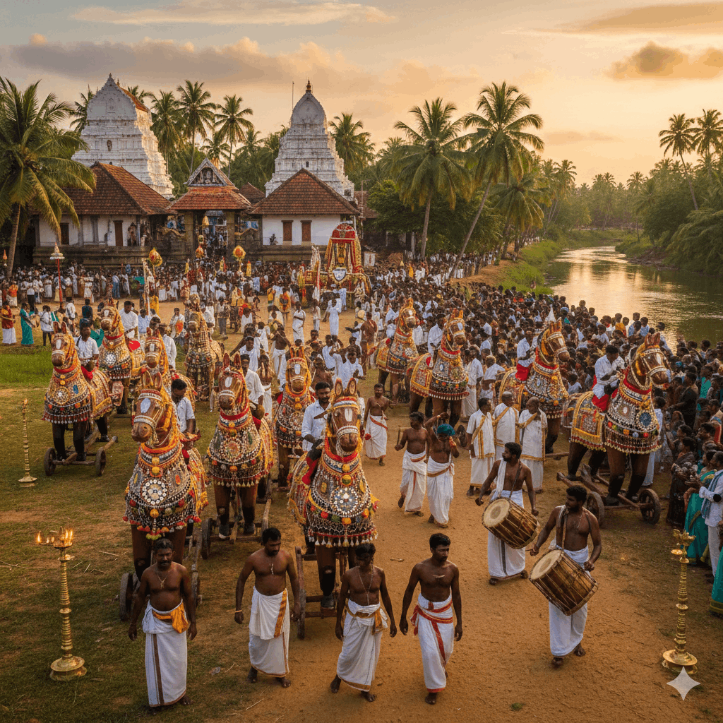 Kerala Wooden Horse Festivals: Ritual Processions, Folk Art, and the Craft Behind Kuthira Traditions 2 Kerala wooden horse festivals